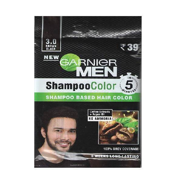 Garnier Men Shampoo Color 3.0 Brown Black - 10 ml + 10 ml